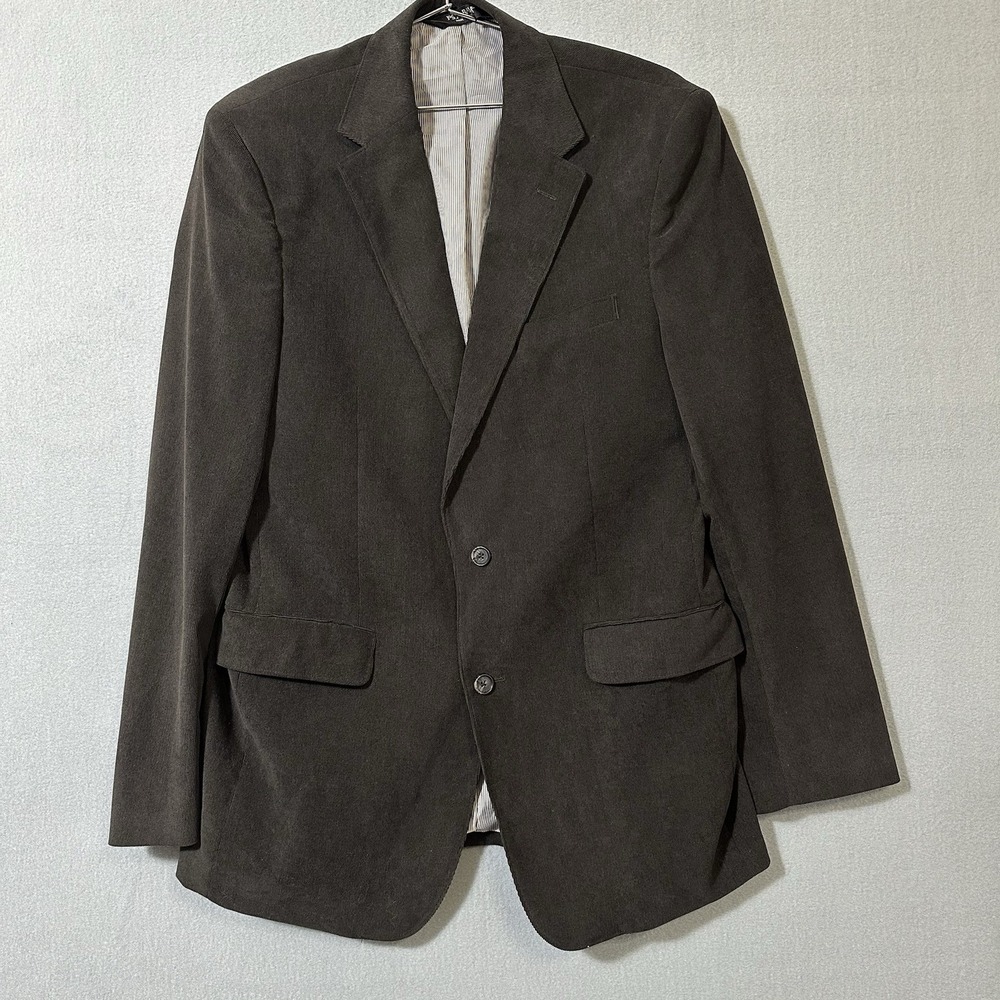 Jos A Bank Corduroy Blazer Sport Coat Mens 41L Gray Preppy Old Money